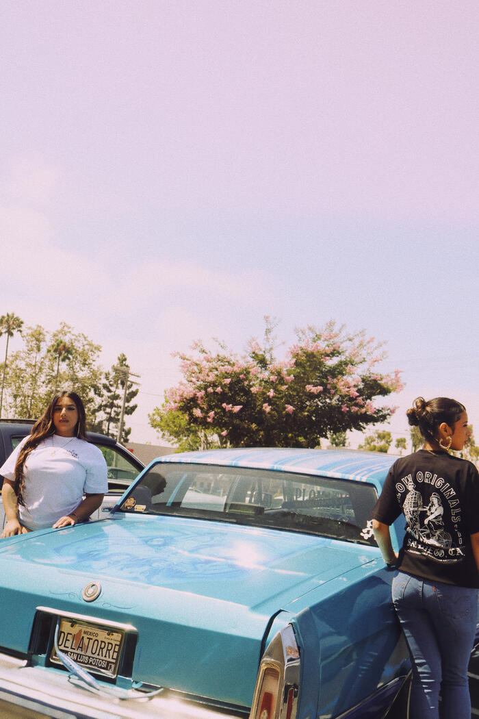 Siclow T-Shirt outside of California Style Clothing next to Diplomatics Car Club Lowriders